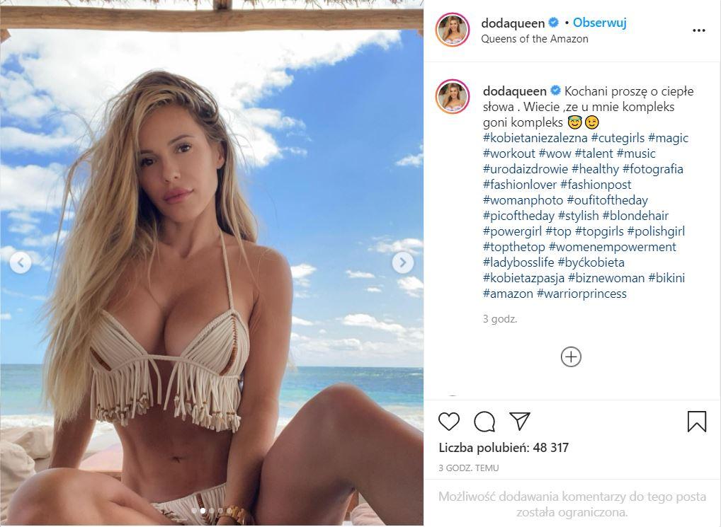 Doda prosi o komplementy, fot. Instagram