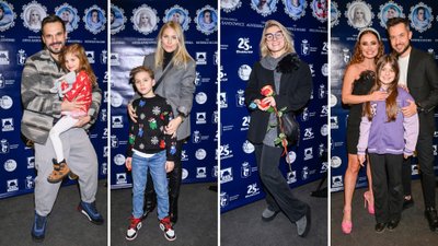 Gwiazdy ze swoimi dziećmi na spektaklu “Królowa śniegu”. Ola Kisio, Sebastian Cybulski, Agnieszka Mrozińska…