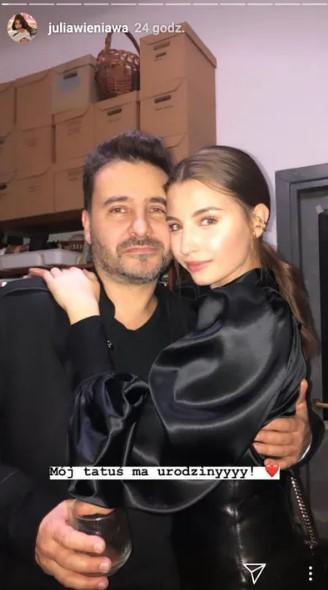 Julia Wieniawa z tatą, fot. Instagram
