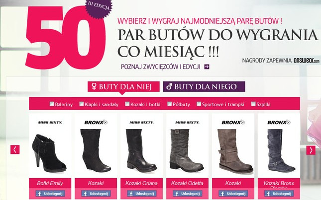 Wybierz sobie buty i wygraj je!