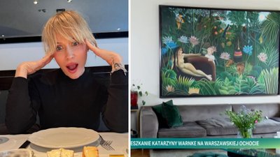 Katarzyna Warnke uchyliła drzwi do swojego mieszkania na Ochocie. Styl, klasa i sztuka…