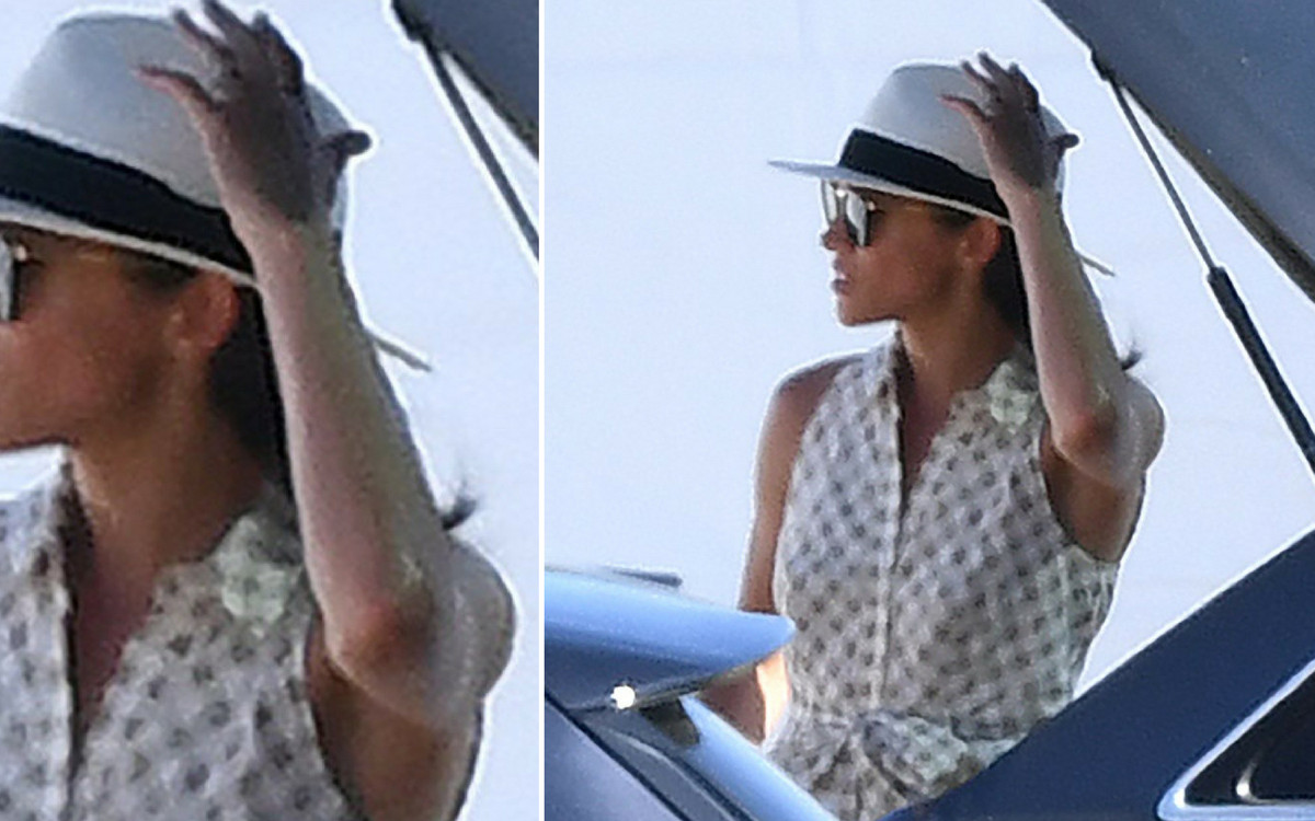 Uśmiechnięta Meghan Markle na mniej oficjalnym turnieju polo w Ascot