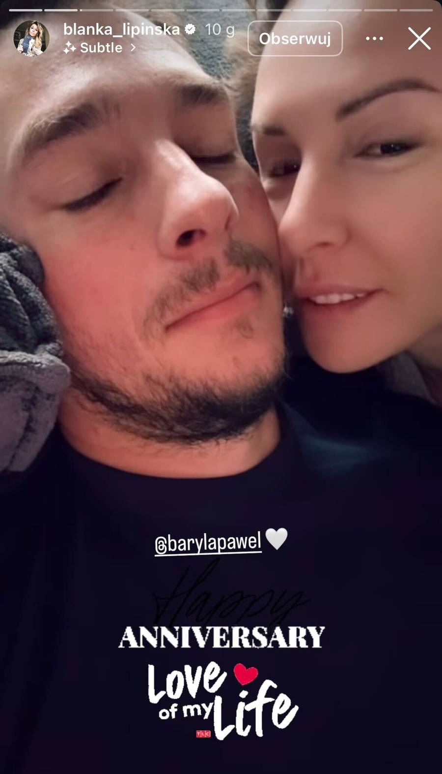Paweł Baryła, Blanka Lipińska, fot. Instagram.