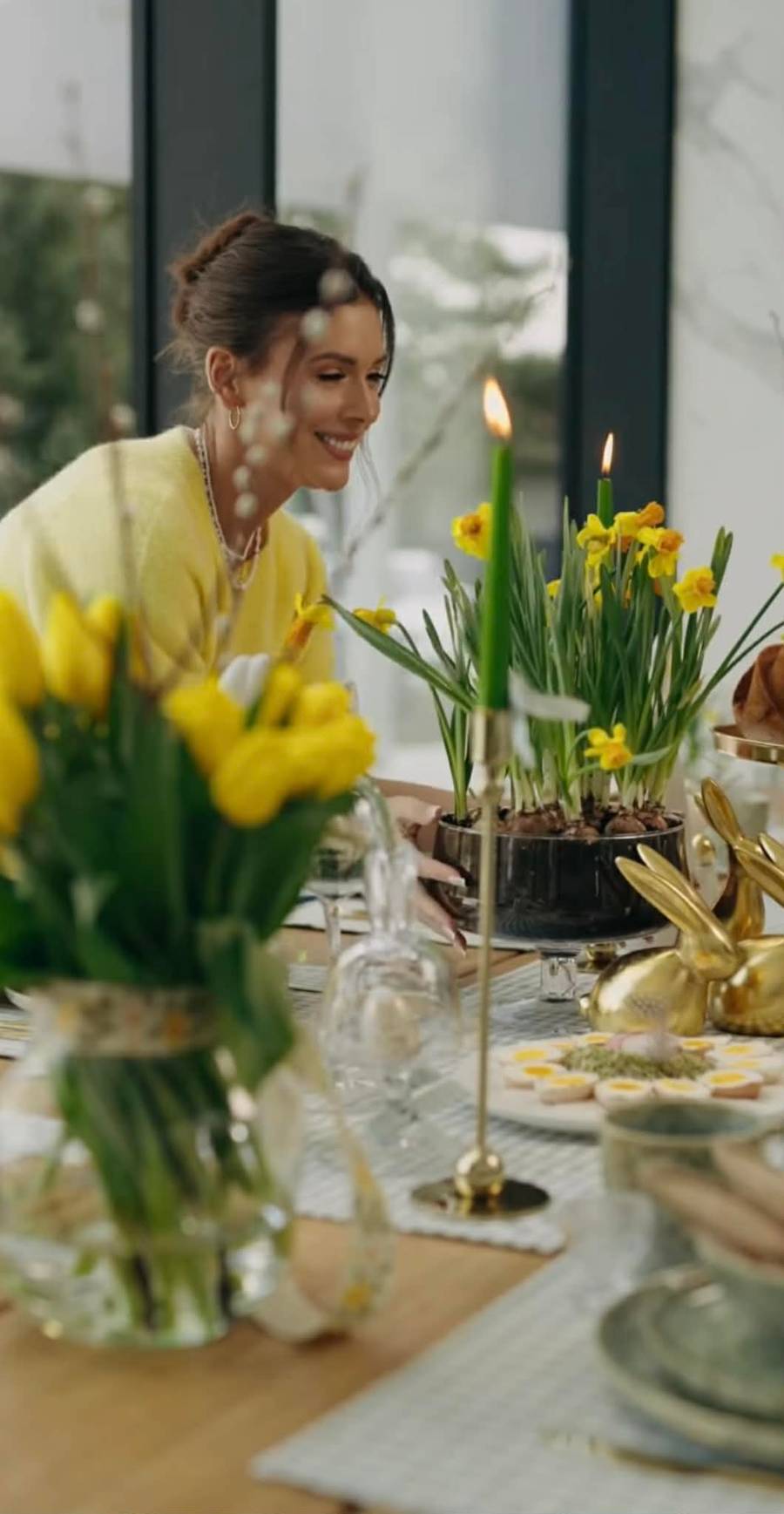 Klaudia Halejcio ozdobiła willę na Wielkanoc