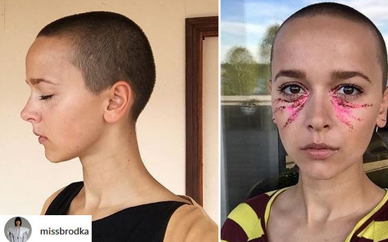 Ogolona głowa Moniki Brodki to było nic. Spójrzcie na TĄ fryzurę