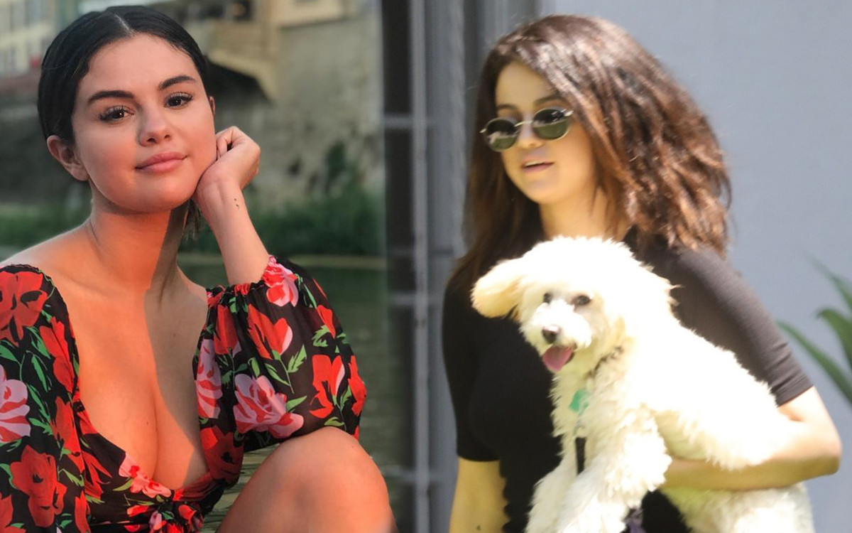 Zmęczona Selena Gomez z ukochanym pieskiem wychodzi od najlepszego przyjaciela (FOTO)