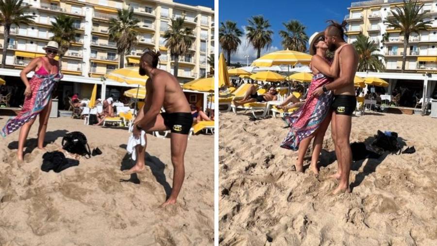 Obsada filmu “Pokusa” w Cannes. Maria Sadowska i jej młodszy partner nie szczędzą sobie czułości, Piotr Stramowski po rozstaniu wygląda bardzo HOT