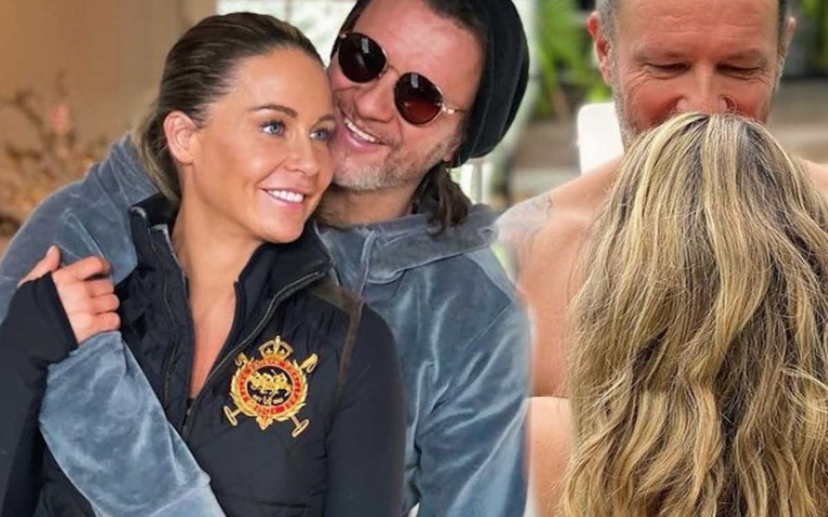 Naga Małgorzata Rozenek tuli się do Radka. Fani: “Fajne zdjęcie, ale włosy faktycznie wyglądają na zniszczone”