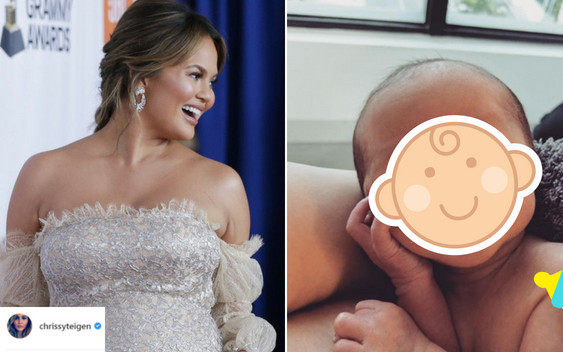 Chrissy Teigen pokazała BUZIĘ nowo narodzonego dziecka! Zdradziła też imię