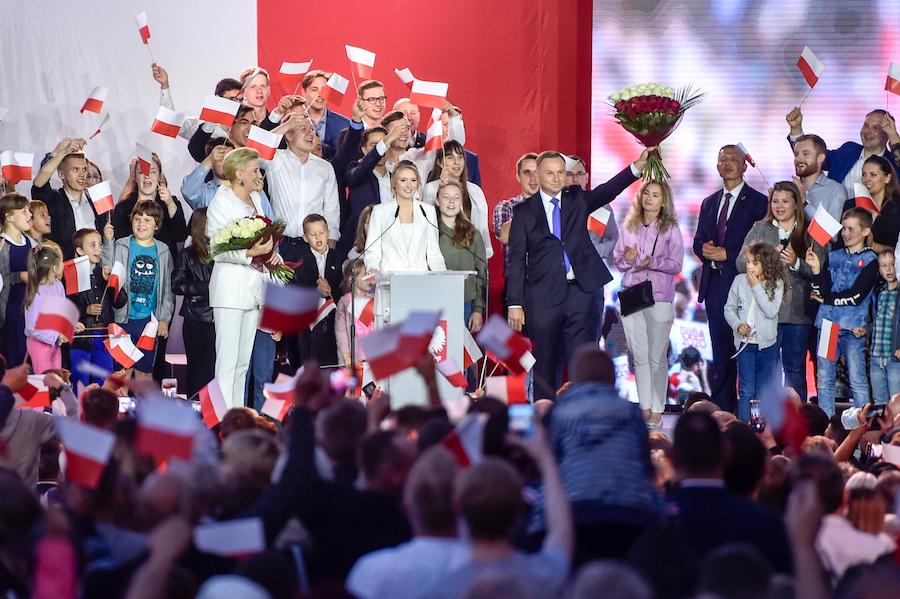 Andrzej Duda, Agata Kornhauser-Duda, Kinga Duda. Fot. Kurnikowski/AKPA