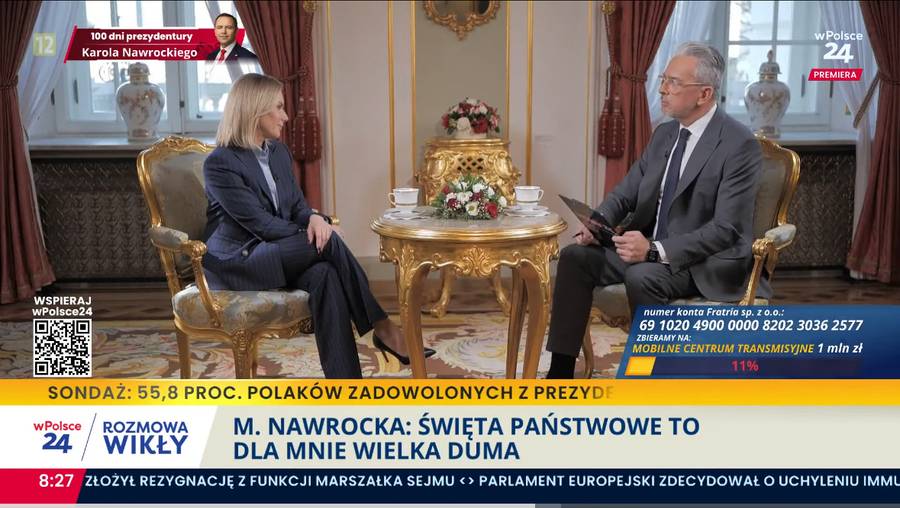 Marta Nawrocka, fot.: screen W Polsce 24