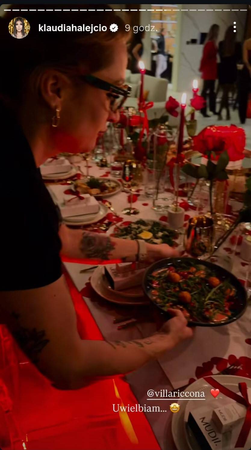 Impreza walentynkowa Klaudii Halejcio fot. Instagram