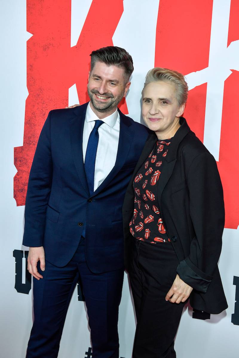 Premiera filmu “Kos”. Agnieszka Grochowska, Jacek Braciak, Katarzyna Warnke w kucyku