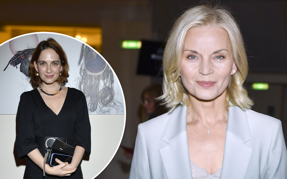 Gradientowa Małgorzata Foremniak i Anna Cieślak w czerni na premierze spektaklu (ZDJĘCIA)