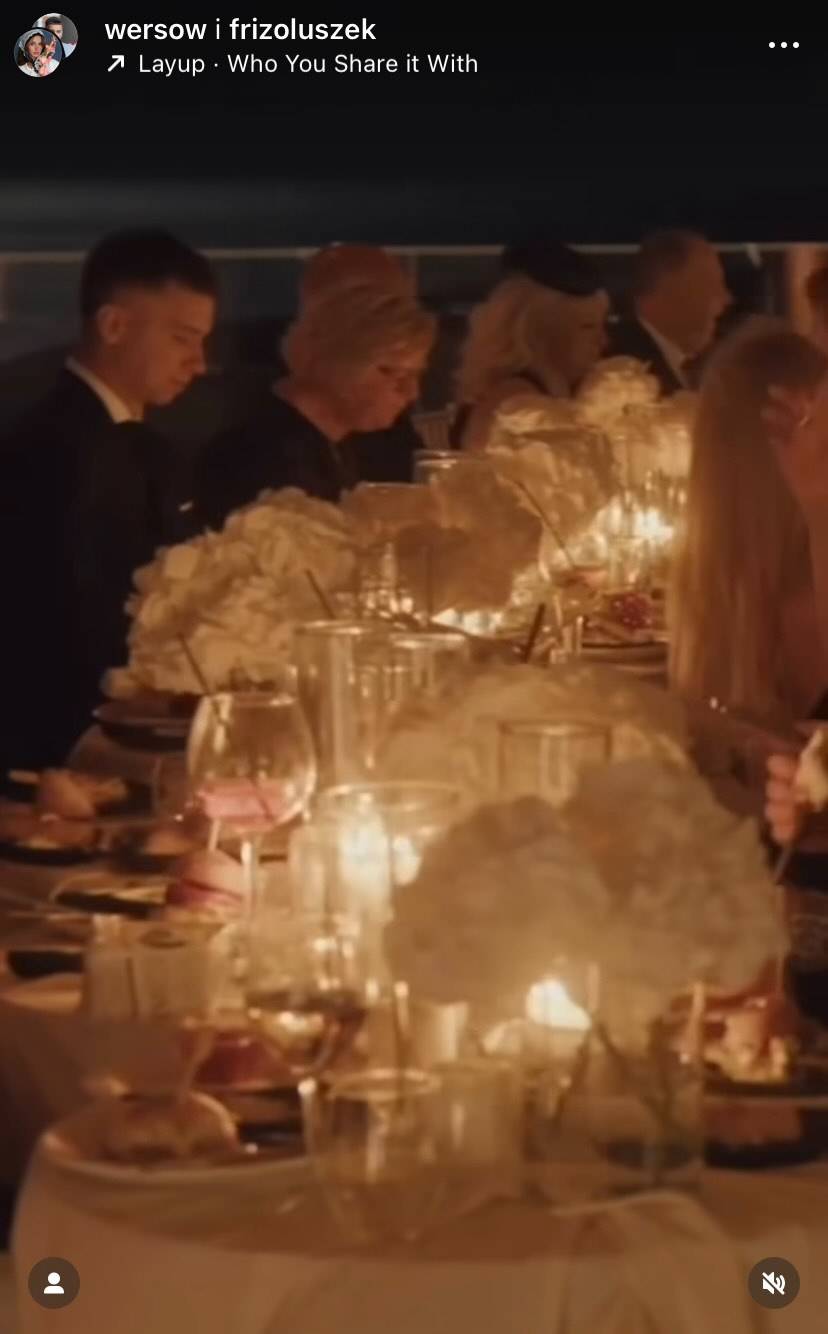 Wersow pokazała kolejne kadry z wesela. Tym razem odsłoniła kulisy kolacji przedślubnej (WIDEO)