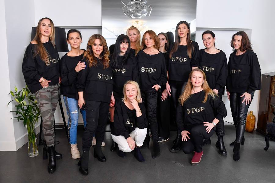 Pokaz nowej kolekcji Doroty Goldpoint: Beata Tadla w zaskakującej fryzurze, Olga Bończyk, Ewa Pacuła