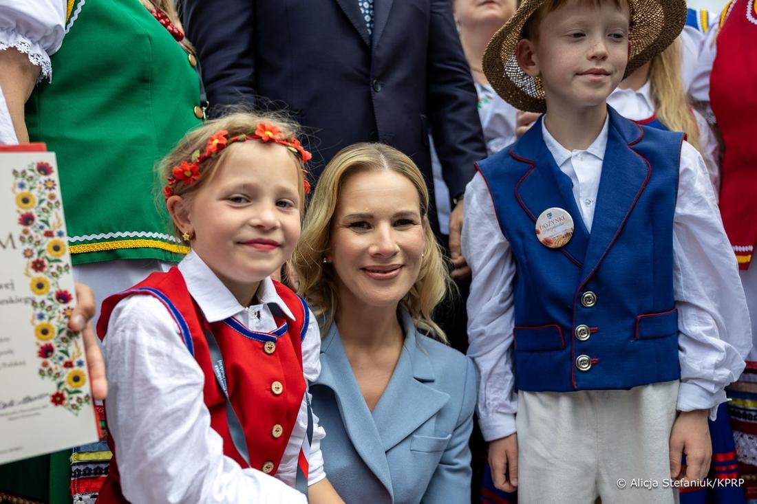 Marta Nawrocka podczas Dożynek Prezydenckich, fot. Instagram
