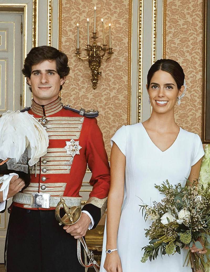 Przepiękny ślub księcia Hiszpanii! Kreacja Sofii Palazuelo zachwyca