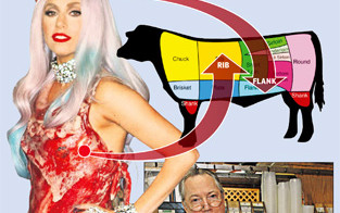 Mięsna sukienka Lady Gagi śmierdziała i była… tania!