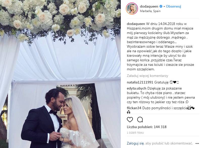 Doda w sukni ślubnej! Magiczna sesja zdjęciowa ze ślubu