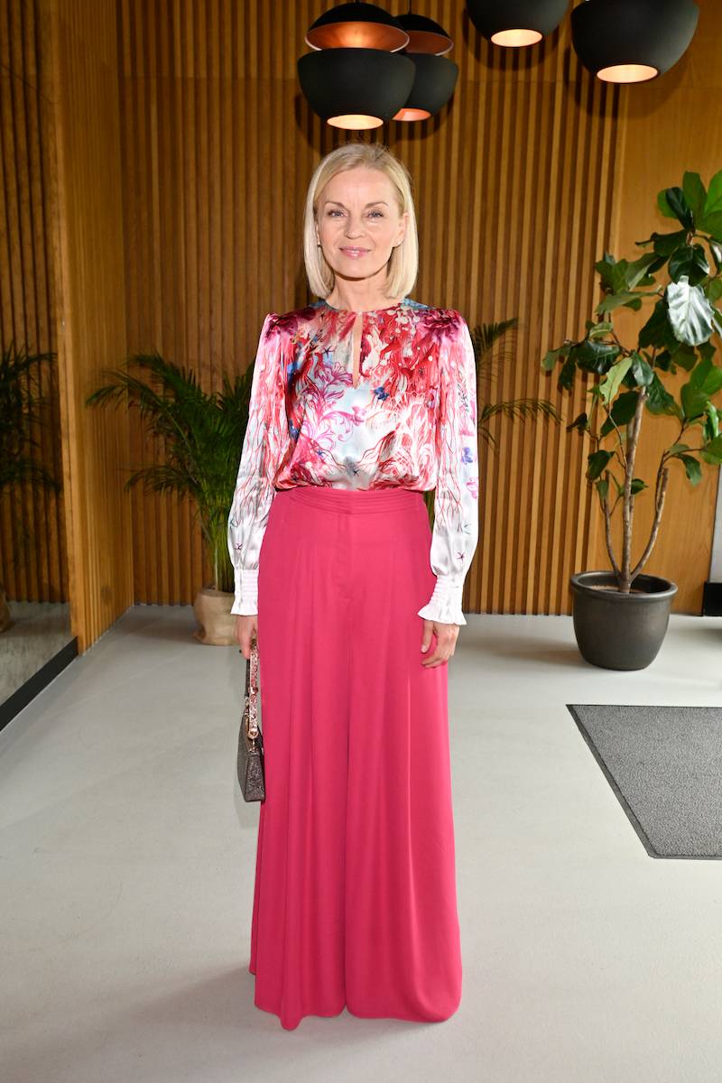 Śniadanie prasowe marki Marc Cain. Barbara Kurdej-Szatan w pudrowym różu, dawno niewidziana Kamila Baar