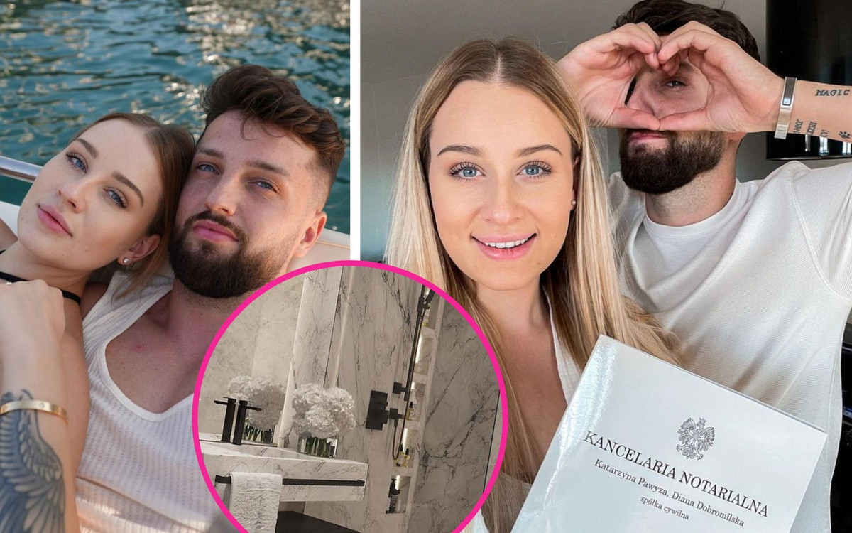 Andziaks i Luka pokazali, jak będzie wyglądać ich łazienka. Króluje marmur i matowa czerń