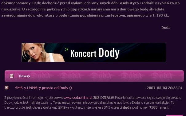 Doda straszy, Doda namawia