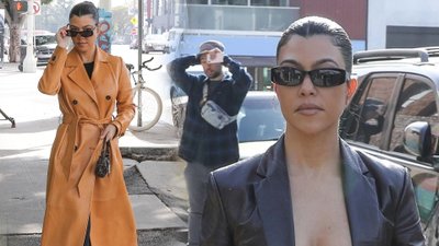 Kourtney Kardashian pokazała nam jak nosić skórzany płaszcz, i wygląda w nim CUDOWNIE (FOTO)