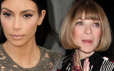 Kim Kardashian pokazała bieliznę na kolacji z Wintour!