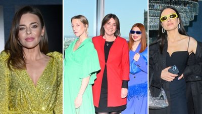 Pokaz kolekcji MMC. Ciężarna Lara Gessler w zielonej sukni, Joanna Horodyńska kusi nogami