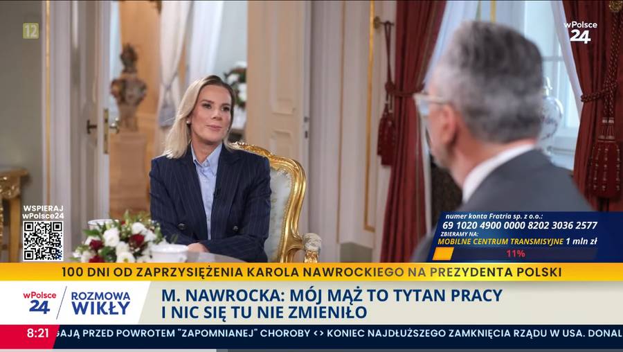 Marta Nawrocka, fot.: screen W Polsce 24