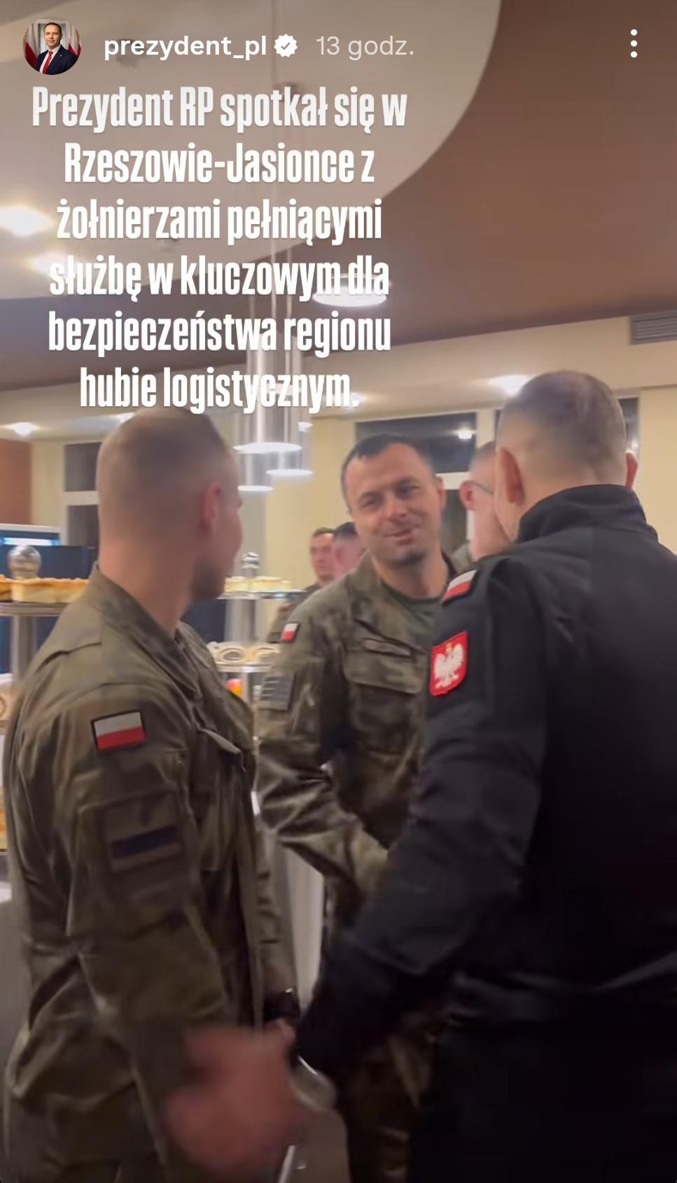Karol Nawrocki na spotkaniu z żołnierzami, fot.: Instagram