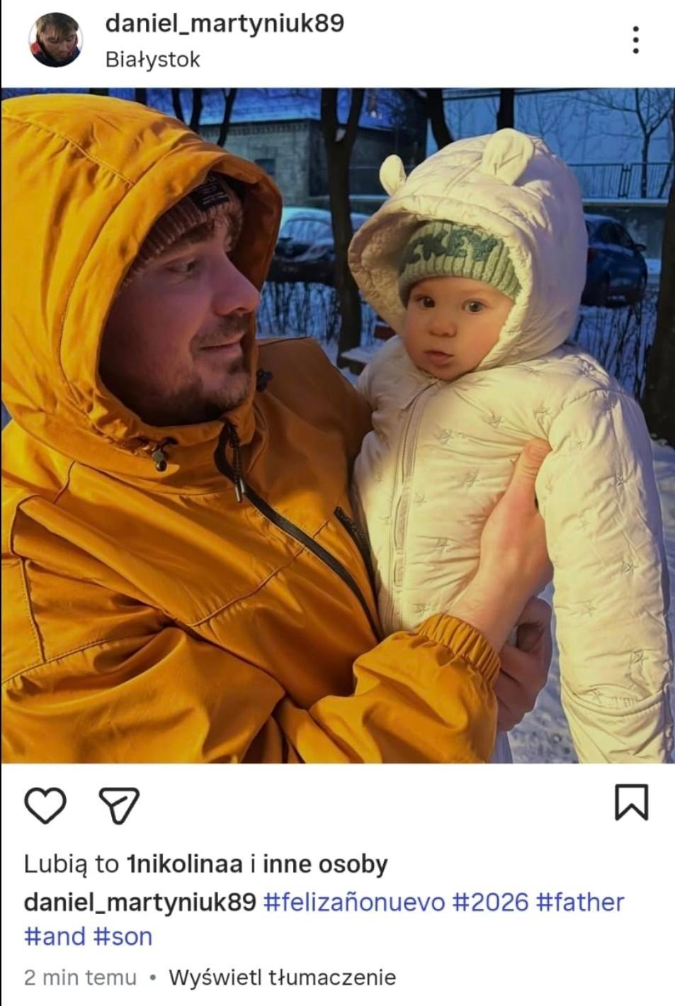 Daniel Martyniuk pokazał synka, fot. Instagram