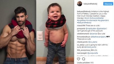 Półtoraroczny Augie pozuje jak jego wujek model (Instagram)