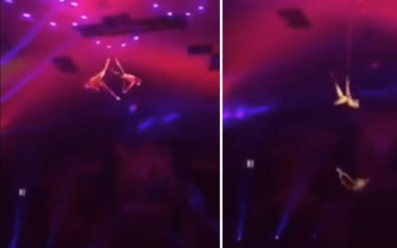 Cyrkowy akrobata RUNĄŁ na arenę z wysokości 6 metrów (VIDEO)