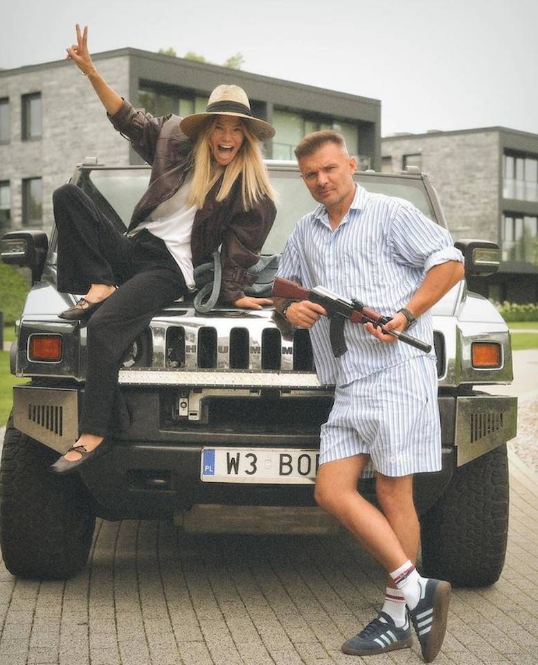 Maja Bohosiewicz z mężem