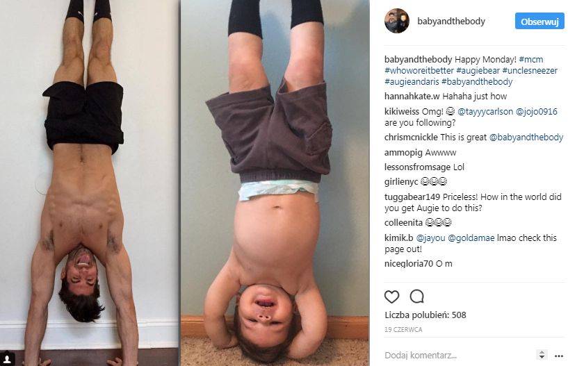 Półtoraroczny Augie pozuje jak jego wujek model (Instagram)