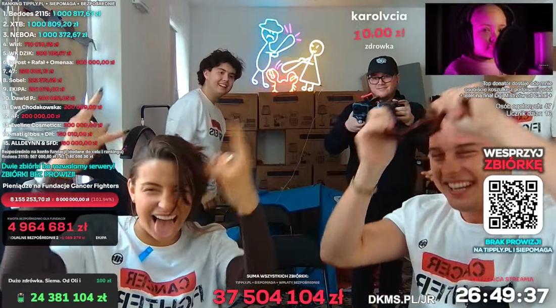 Julia Wieniawa i Adam Zdrójkowski pocałowali się na streamie, fot. YouTube.com