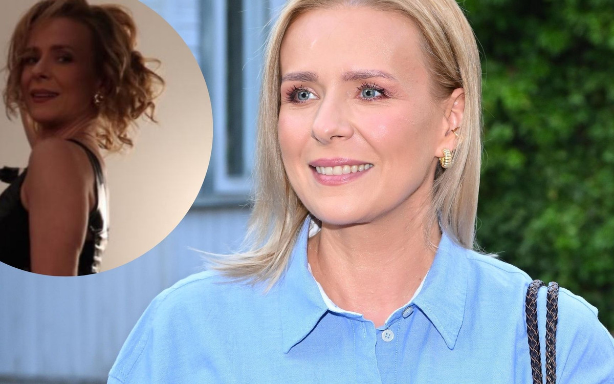 Szczupła jak nitka Aneta Zając w czarnej mini. Nie można oderwać oczu