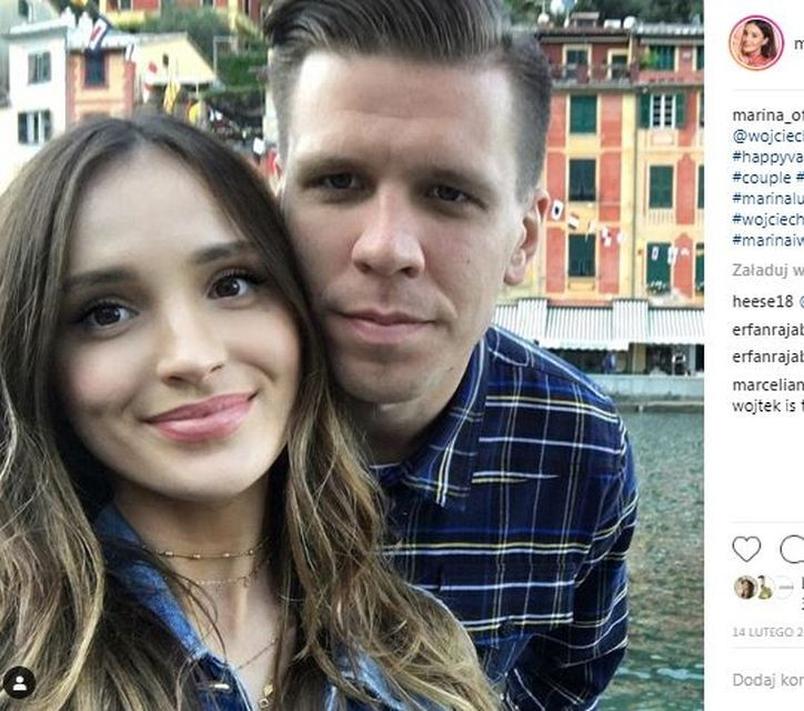 Marina Łuczenko-Szczęsna i Wojtek Szczęsny