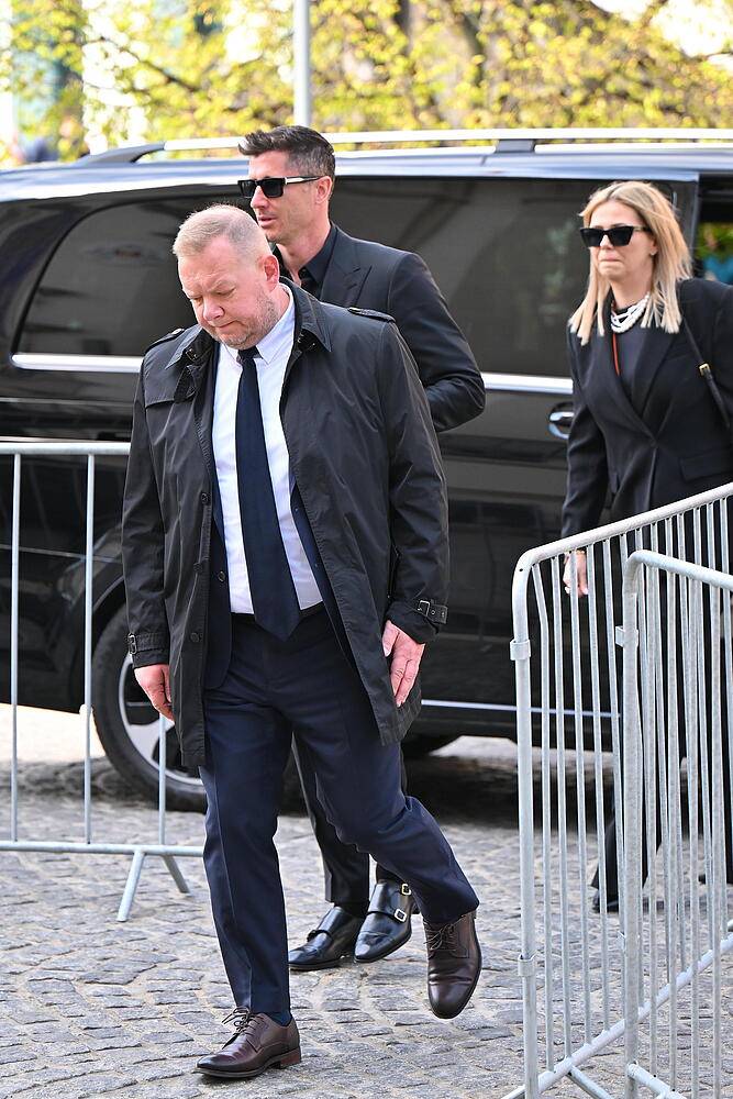 Robert Lewandowski na pogrzebie Jacka Magiery