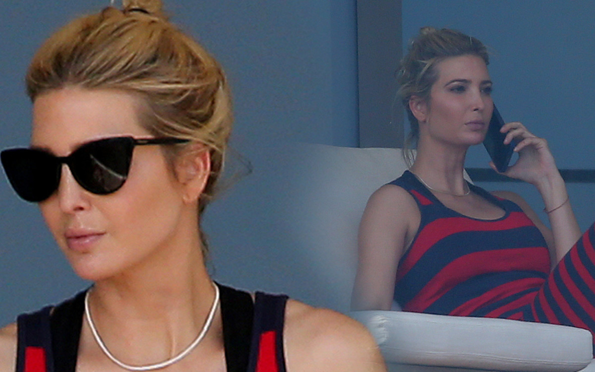 Ivanka Trump w sukience z seksownym rozcięciem relaksuje się na balkonie (ZDJĘCIA)