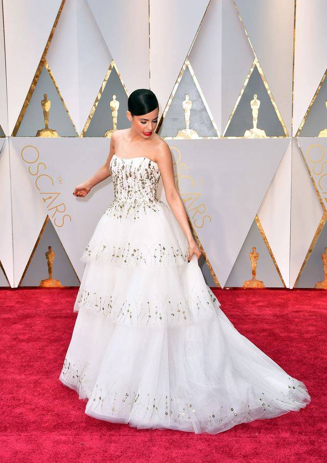 Najpiękniejsze kreacje Oscarów 2017 w kolorze złota, kremu i kości słoniowej