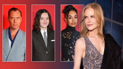 Brytyjska edycja gali GQ Mężczyźni Roku 2024: Nicole Kidman wtopiła się w ściankę, Jude Law w za dużych spodniach, Bella Ramsey