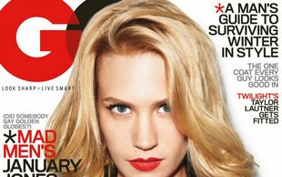 Leżąca na drodze January Jones (FOTO)