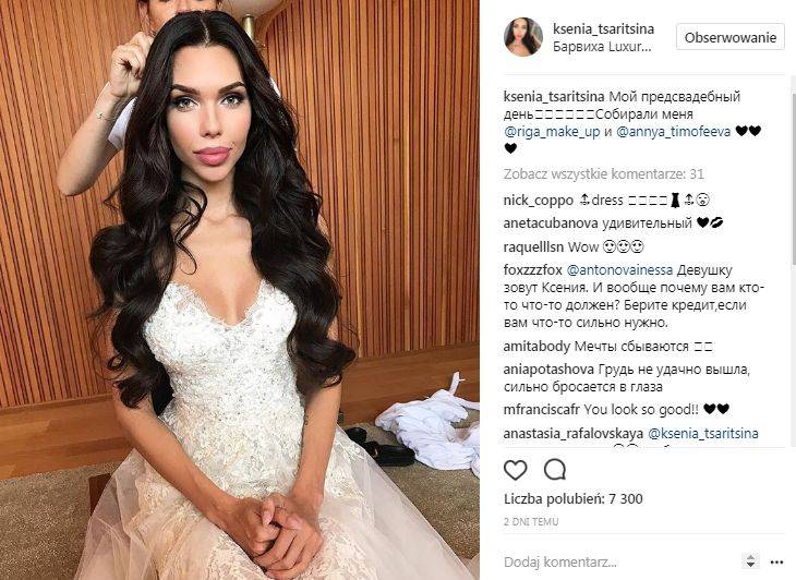 Ksenia Tsaritsina, która dostała najdroższy pierścionek zaręczynowy świata, wyszła za mąż