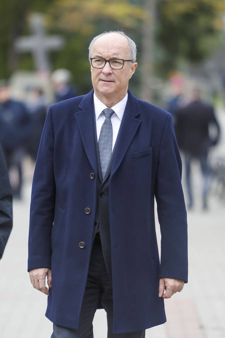 Włodzimierz Czarzasty na pogrzebie Wiesława Myśliwskiego/AKPA