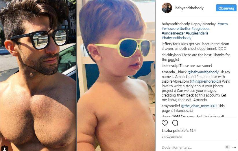 Półtoraroczny Augie pozuje jak jego wujek model (Instagram)