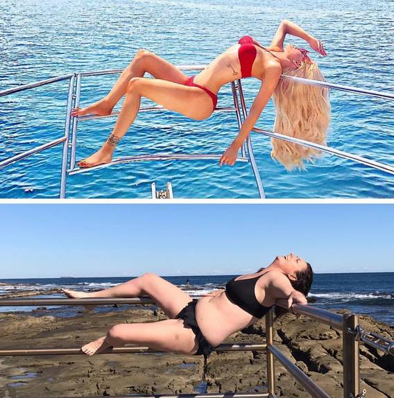 Ta kobieta naśladuje zdjęcia znanych osób z Instagrama. Padniesz ze śmiechu!