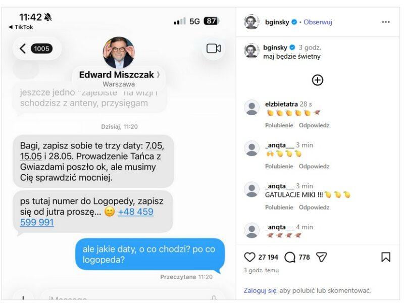 Mikołaj Bagiński, fot. Instagram